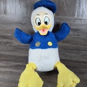 MCM Walt Disney Stuffed Donald Duck Plush Toy Made in California USA 1950s 1960s